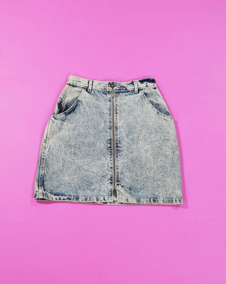 Vintage 80s Entre Acid Wash Denim Skirt