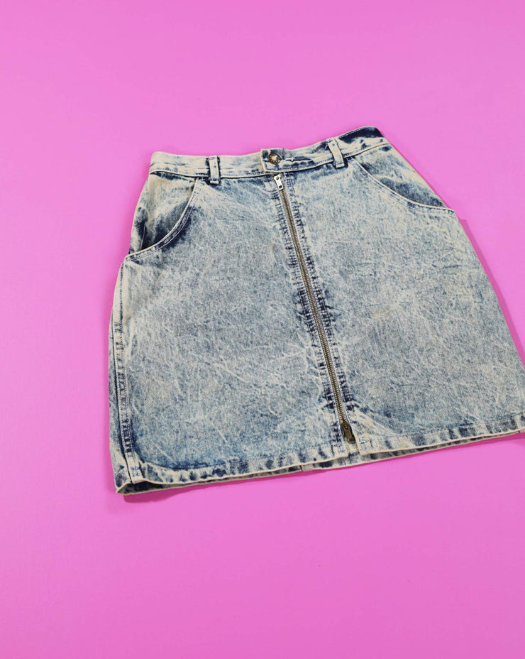 Vintage 80s Entre Acid Wash Denim Skirt