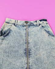 Vintage 80s Entre Acid Wash Denim Skirt