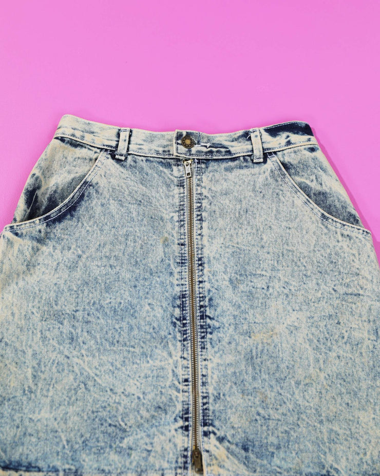 Vintage 80s Entre Acid Wash Denim Skirt