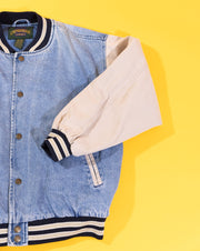 Vintage 90s Cambridge Classics Denim Varsity Jacket