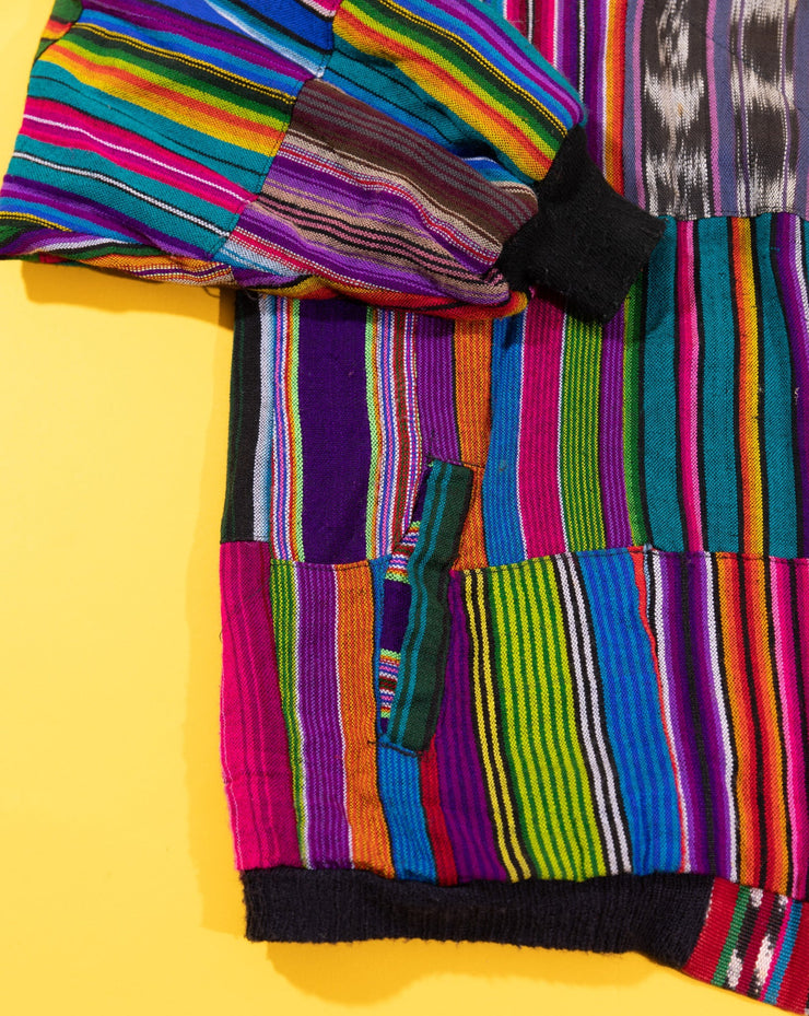 Vintage 70s/80s Guatemalan Boho Patchwork Bomber Jacket