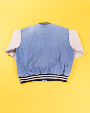 Vintage 90s Cambridge Classics Denim Varsity Jacket