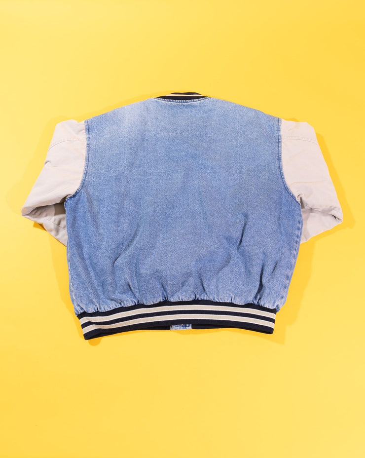 Vintage 90s Cambridge Classics Denim Varsity Jacket