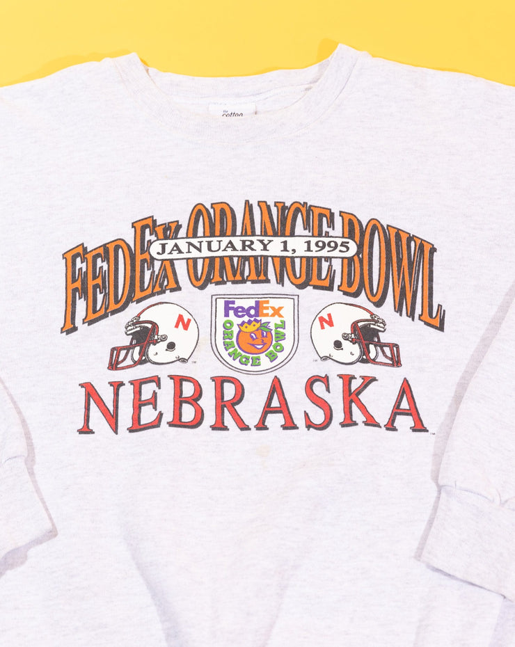 Vintage 1995 FedEx Orange Bowl Nebraska Crewneck Sweater
