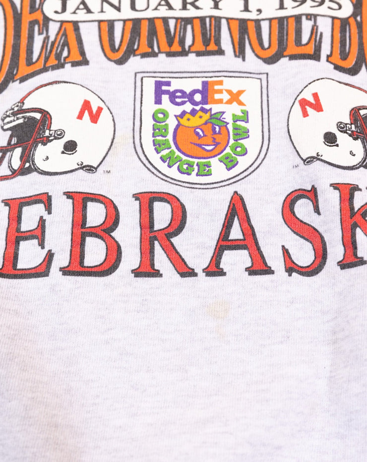 Vintage 1995 FedEx Orange Bowl Nebraska Crewneck Sweater