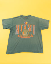 Vintage 1992 University of Miami Hurricanes Orange Bowl T-shirt
