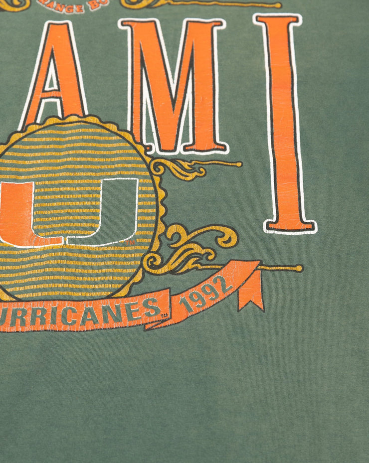 Vintage 1992 University of Miami Hurricanes Orange Bowl T-shirt