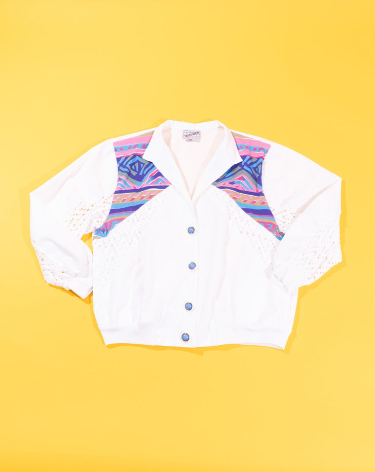 Vintage 80s Matches Retro Button Up Jacket