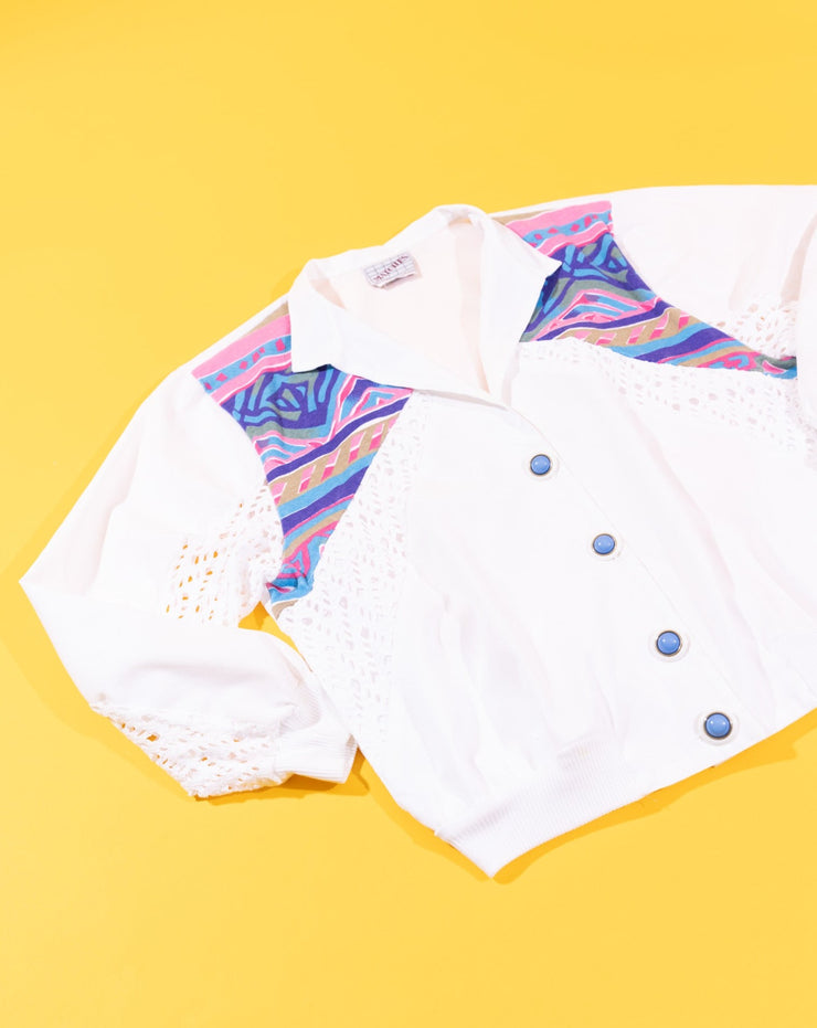 Vintage 80s Matches Retro Button Up Jacket