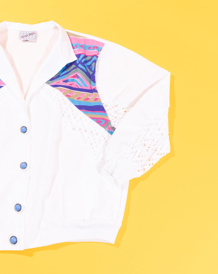 Vintage 80s Matches Retro Button Up Jacket