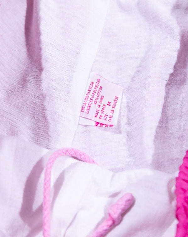 Vintage 90s Pink Windbreaker Pants (purple design)