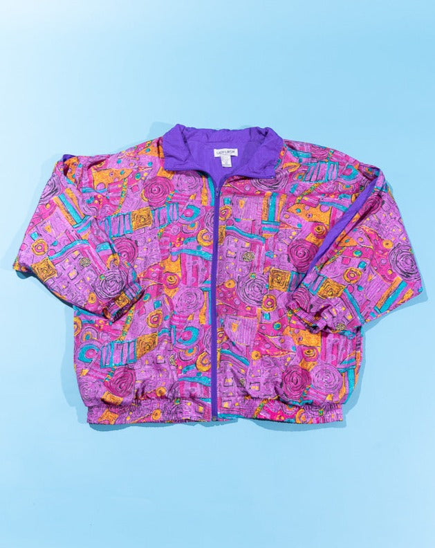 Vintage 80s Lady Lavon Abstract Windbreaker