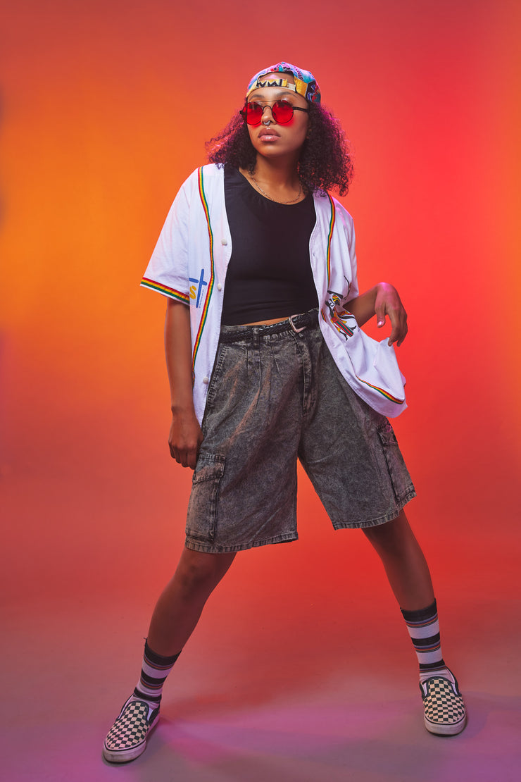 Vintage 90s Pacific Scene Acid Wash Shorts