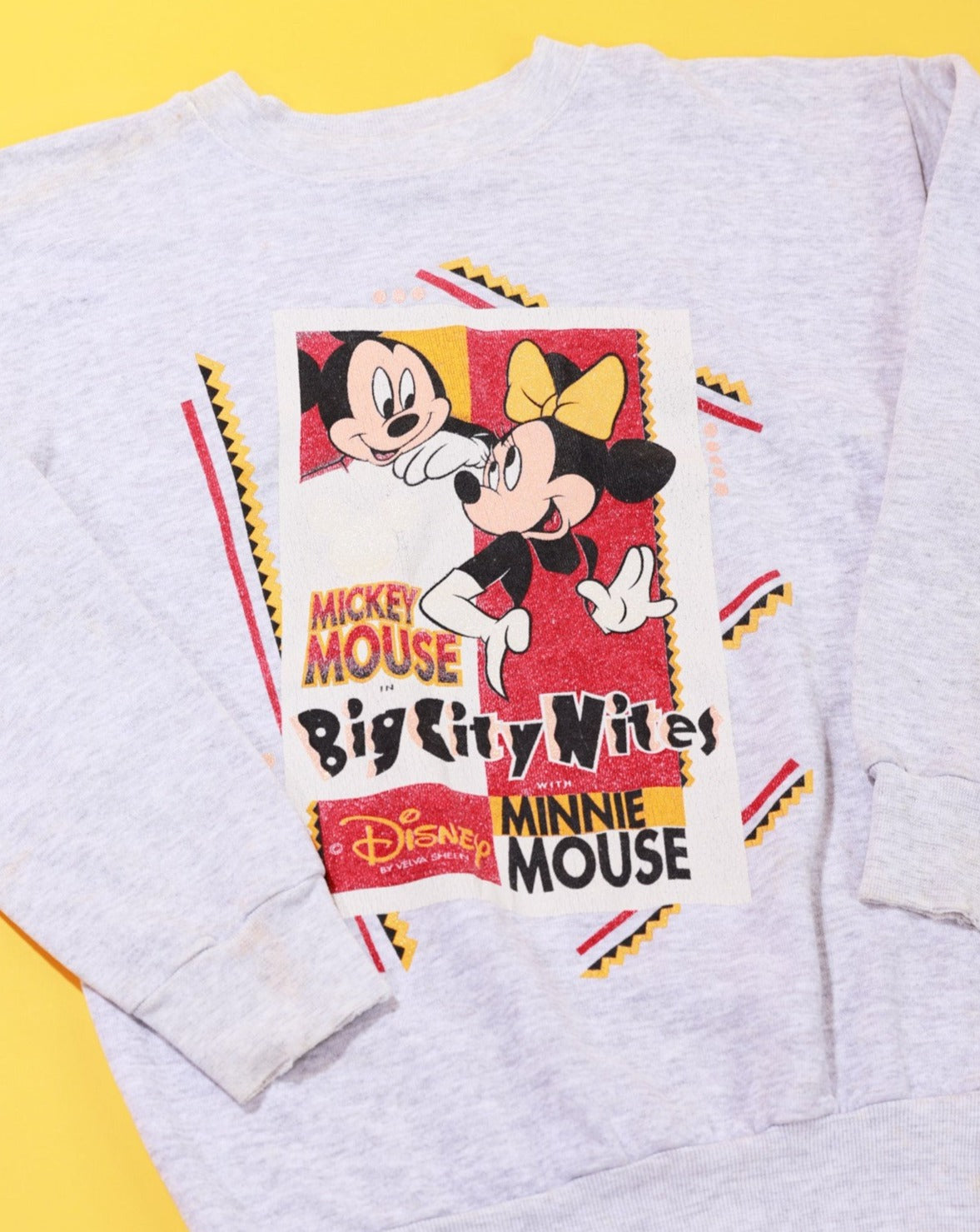 Vintage 80s Mickey and Minnie Mouse Big City Nites Crewneck Sweater