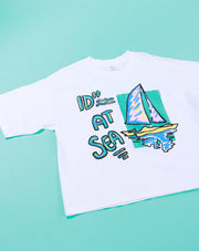 Vintage 90s ID # At Sea Crop Top