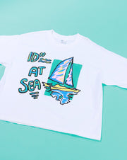 Vintage 90s ID # At Sea Crop Top