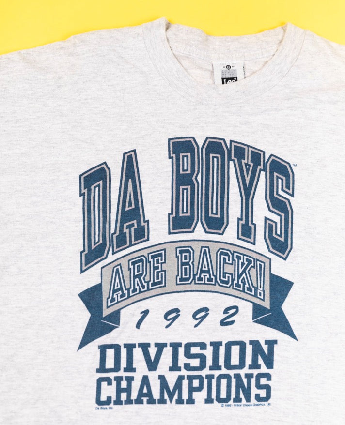 Vintage 1992 Cowboys Da Boys Are Back Champions T-shirt Lee tag from retro candy
