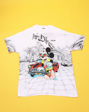 Vintage 90s Disney Mickey's Diner Florida All Over Print T-shirt