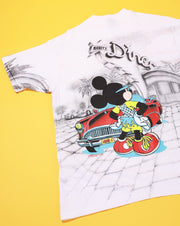 Vintage 90s Disney Mickey's Diner Florida All Over Print T-shirt
