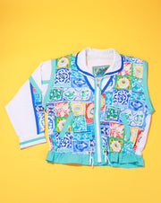 Vintage 80s East West Floral Windbreaker Jacket/Vest