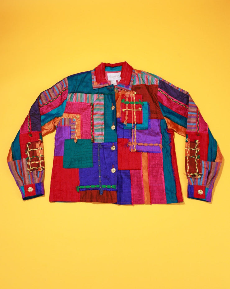 Vintage 90s Daniel K. Retro Patchwork Jacket