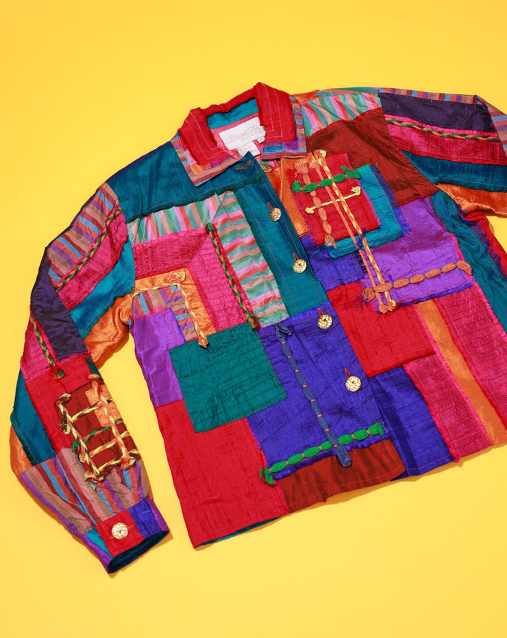 Vintage 90s Daniel K. Retro Patchwork Jacket