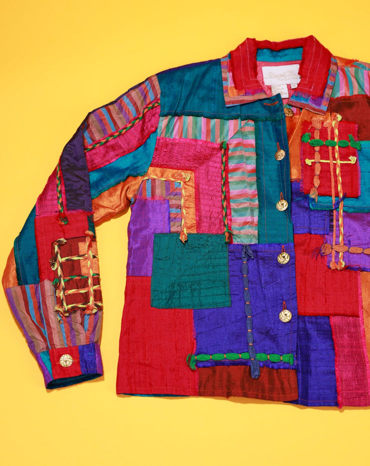 Vintage 90s Daniel K. Retro Patchwork Jacket