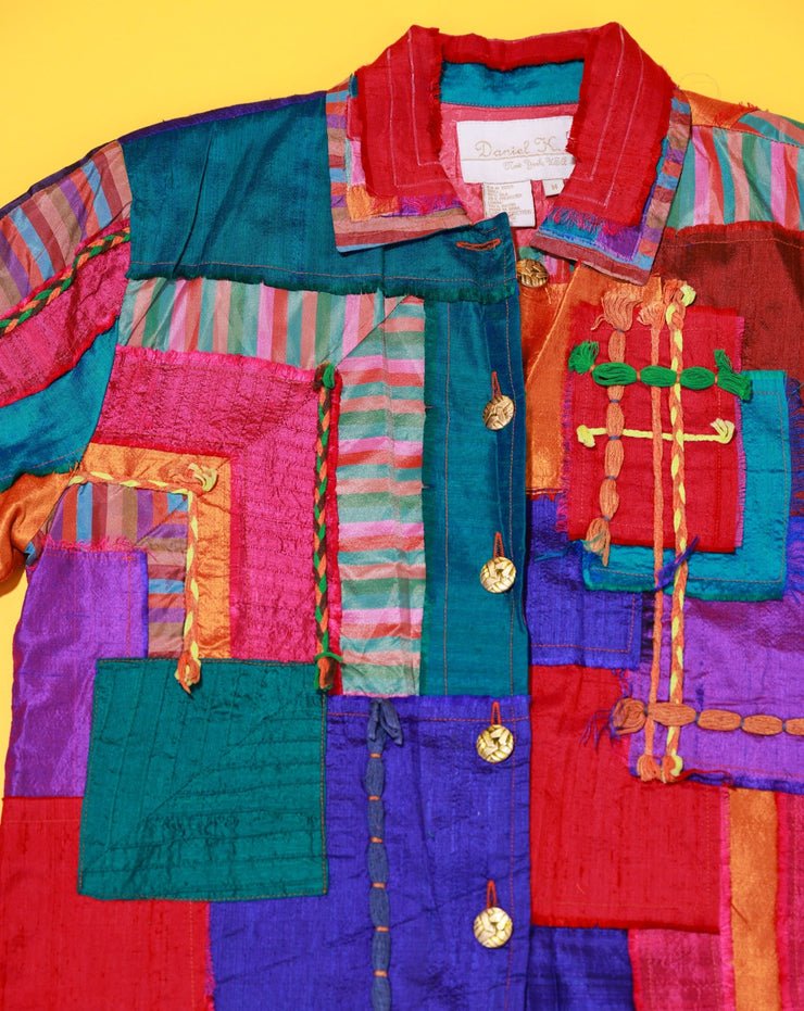 Vintage 90s Daniel K. Retro Patchwork Jacket
