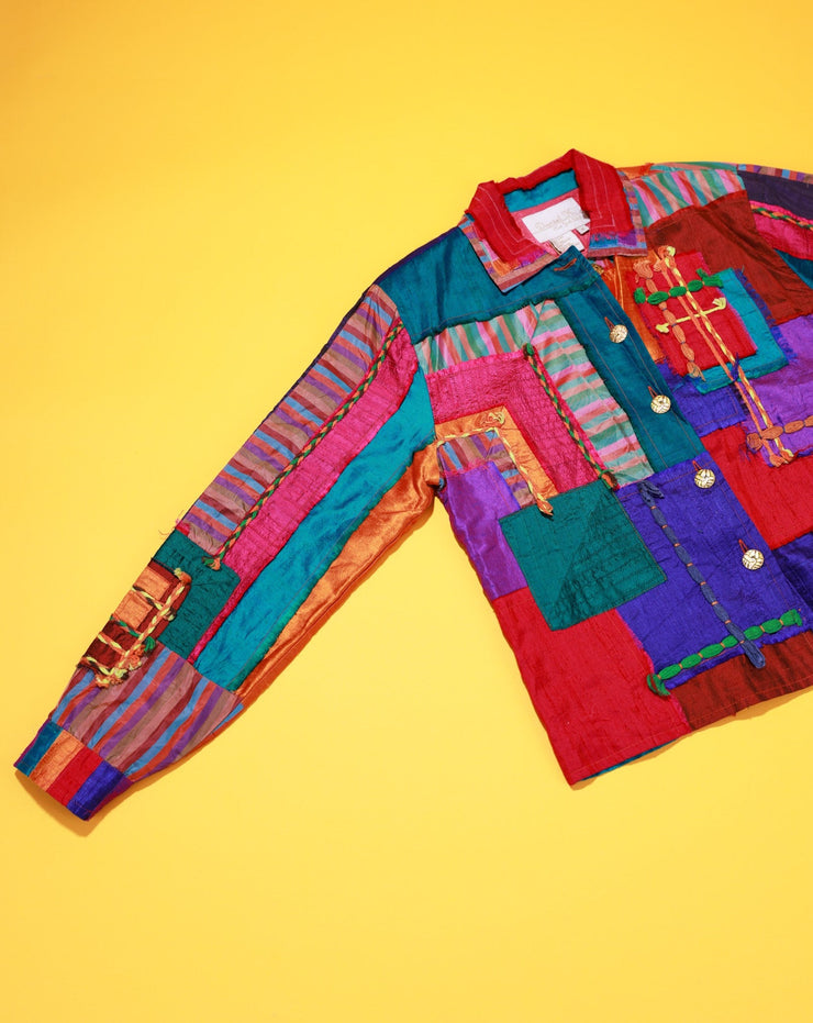 Vintage 90s Daniel K. Retro Patchwork Jacket