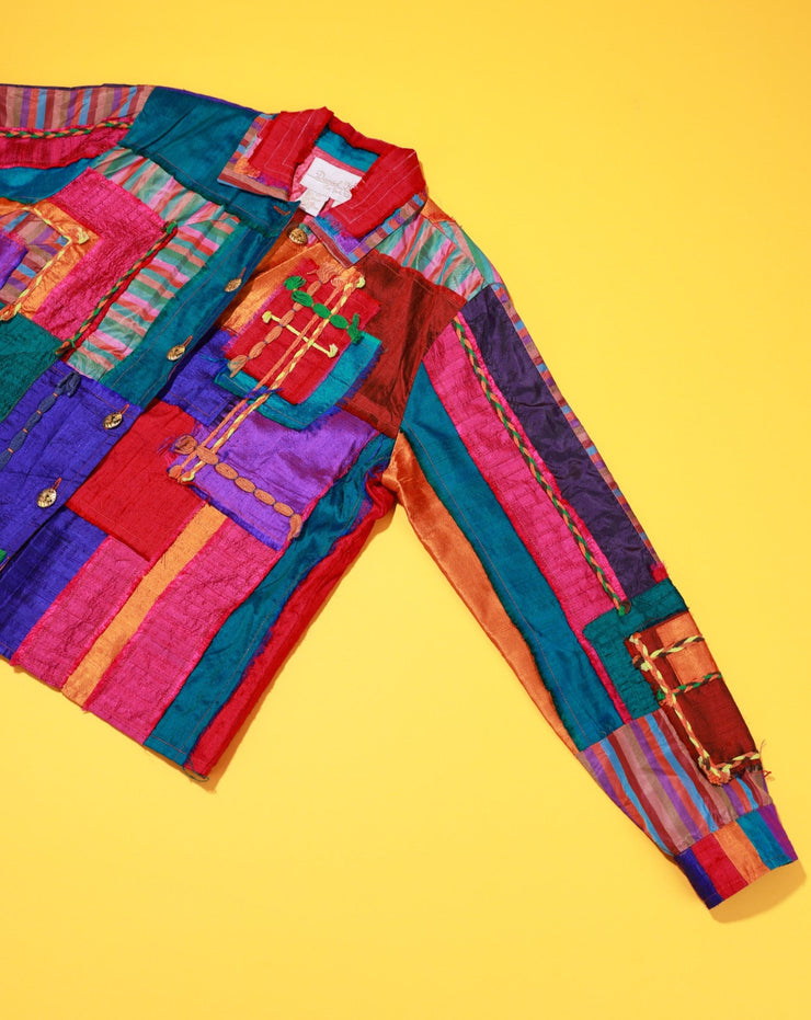 Vintage 90s Daniel K. Retro Patchwork Jacket
