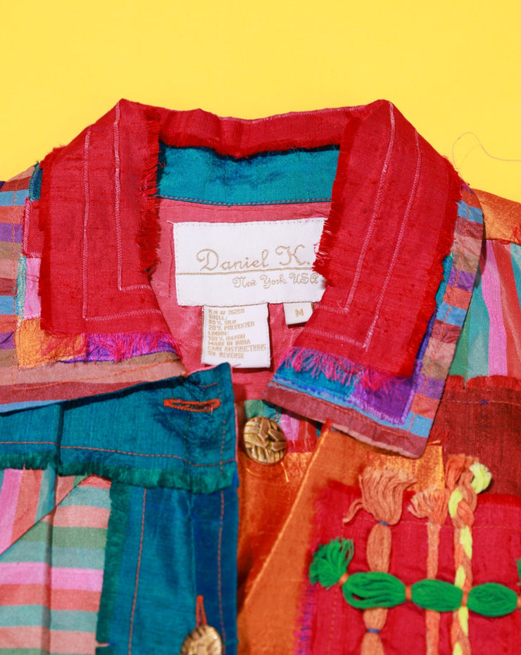Vintage 90s Daniel K. Retro Patchwork Jacket