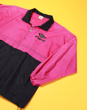 Vintage 90s Neon Pink Umbro Windbreaker Jacket