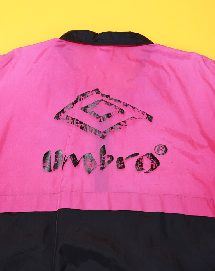 Vintage 90s Neon Pink Umbro Windbreaker Jacket