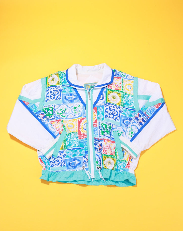 Vintage 80s East West Floral Windbreaker Jacket/Vest