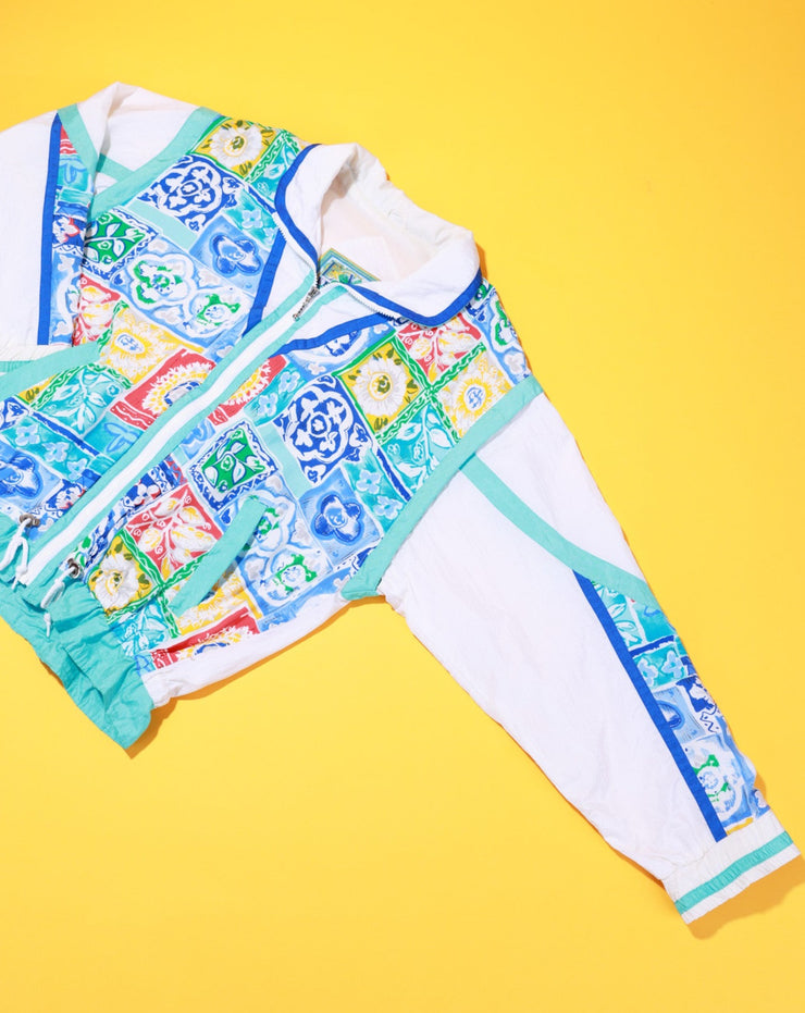 Vintage 80s East West Floral Windbreaker Jacket/Vest