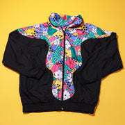 Vintage 80s Lavon Retro Floral Windbreaker Jacket