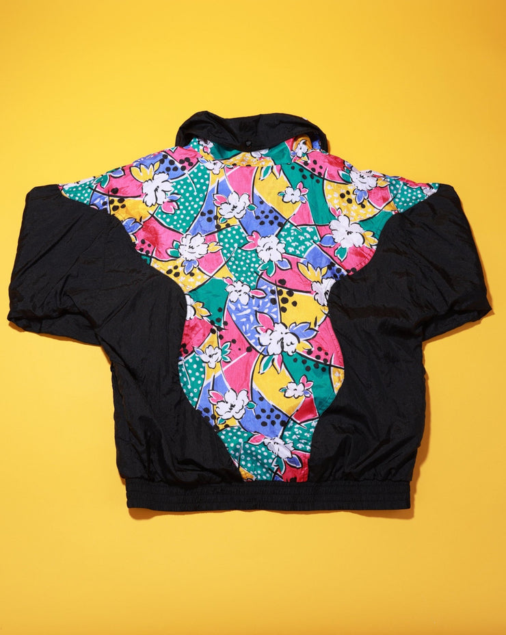 Vintage 80s Lavon Retro Floral Windbreaker Jacket