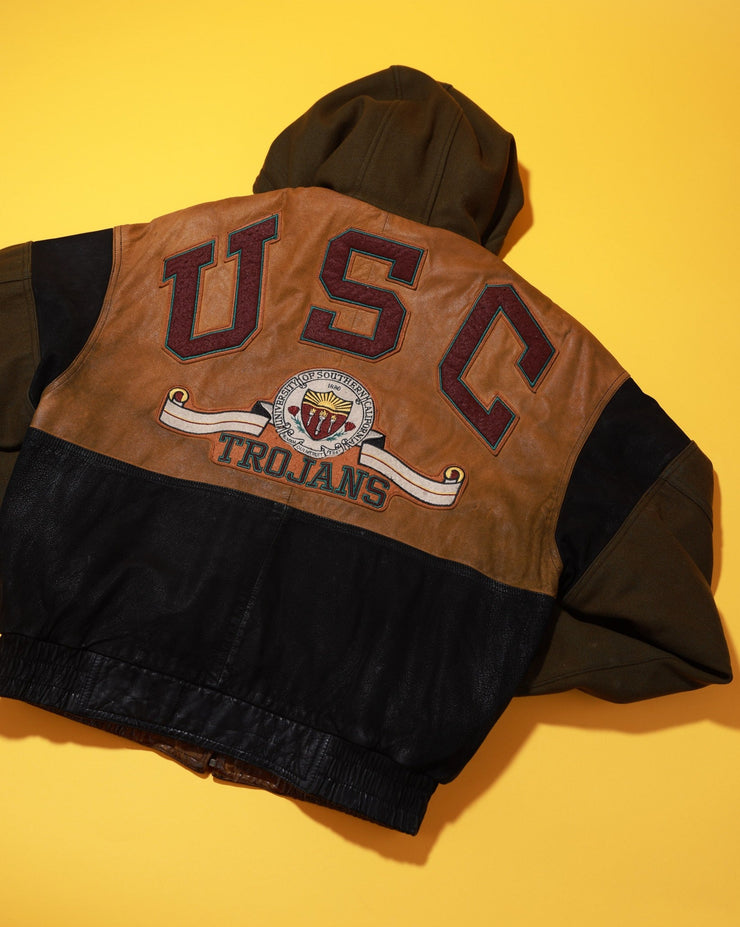 RARE Vintage 80s J. Elkins Alamo Uomo USC Trojans Letterman Jacket