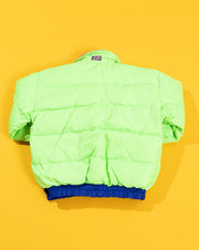 Vintage 1990 CB Sport Reversible Puffer Jacket (lime green/pink)