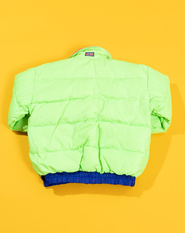 Vintage 1990 CB Sport Reversible Puffer Jacket (lime green/pink)