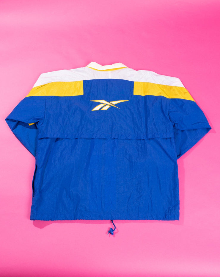 Vintage 90s Reebok Windbreaker Jacket (yellow/blue)