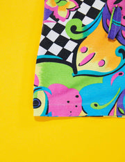 80s T.D. Sport Retro Floral All Over Print T-shirt