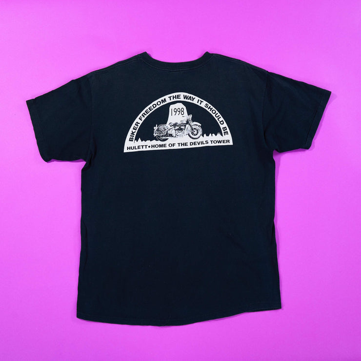Vintage 1998 Hulett Biker Motorcycle T-shirt
