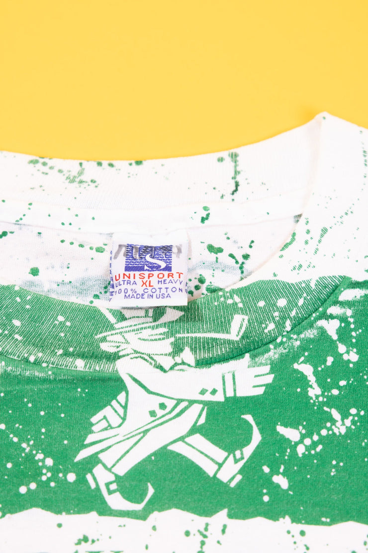 Vintage 1993 All Over Print Happy St. Patrick&