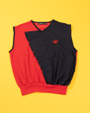 Vintage 80s Chams Sleeveless Snap Closure Sweater Shirt