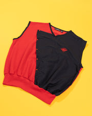 Vintage 80s Chams Sleeveless Snap Closure Sweater Shirt
