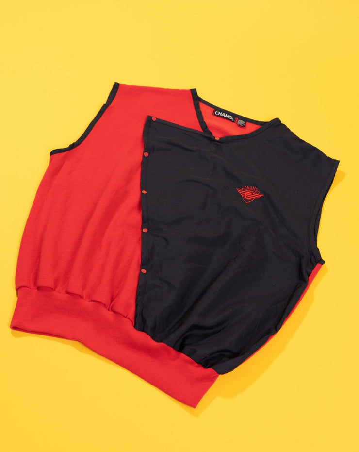 Vintage 80s Chams Sleeveless Snap Closure Sweater Shirt