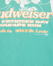 Vintage 1998 Budweiser St. Patrick's Day Run St. Louis T-shirt