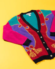 Vintage 80s SK & Company Retro Cardigan Sweater